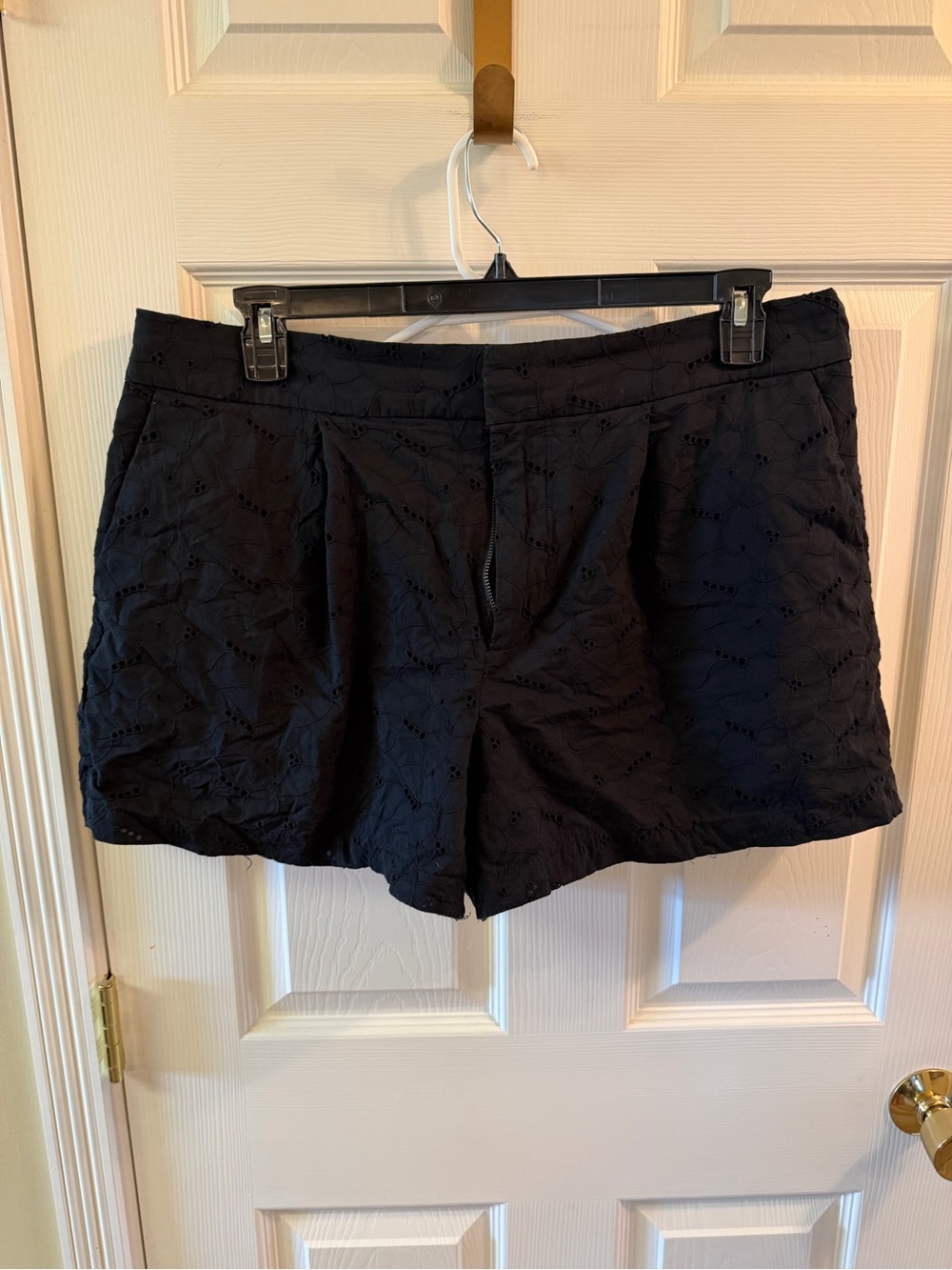 a new day Black Eyelet Bermuda Shorts